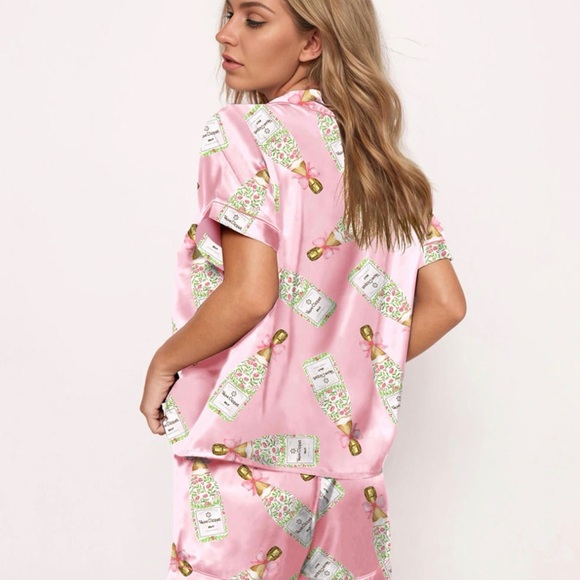 Brand New Sheshow Pink Champagne Pajamas size Large - Picture 3 of 8
